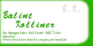 balint kolliner business card